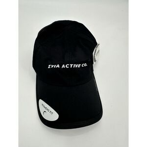 ZYIA Active Black Ultralite Active Cap Women's Fit Adjustable Hat OS‎ NEW
